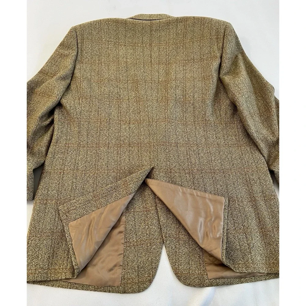 Ermenegildo Zegna Blazer Men's Tan Brown Sport Jacket Made Italy Paul Simon Wool